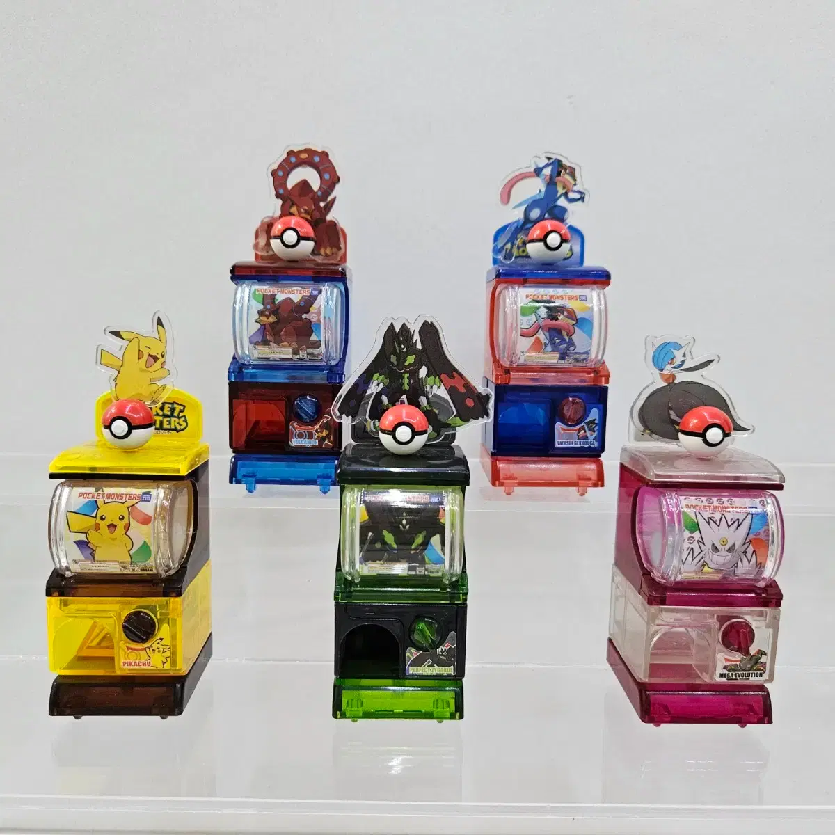 ポケモンサンXY&Zミニガチャマシン（組み立て完了) 5種セット